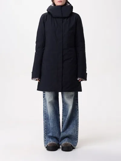 Save The Duck Drawstring Hood Long Sleeve Jacket In Schwarz