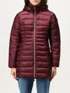 Save The Duck Zip Up Quilted Jacket In Burgunderrot