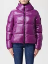 Save The Duck Purple Down Jacket Frontal Zip Closure In Purple