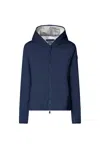 Save The Duck Jacket With Hood Woman  Navy Blue In Blue