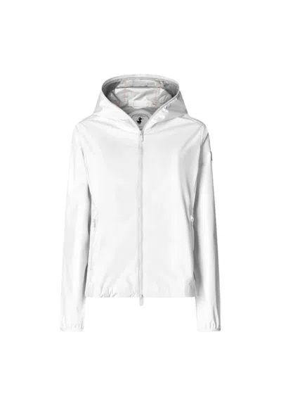SAVE THE DUCK JACKET WITH HOOD WOMAN SAVE THE DUCK WHITE STAR