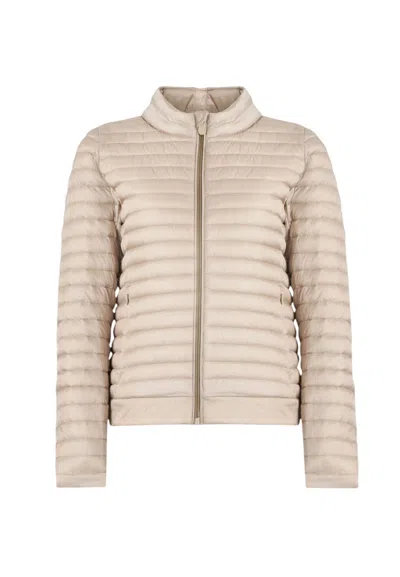 Save The Duck Jacket Woman Sand In Animal Print
