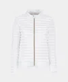 Save The Duck A-line Silhouette Lightweight Quilted Nylon Jacket In White