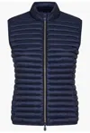 Save The Duck Womens Coral Puffer Vest In Blue Black90010 In Blu China