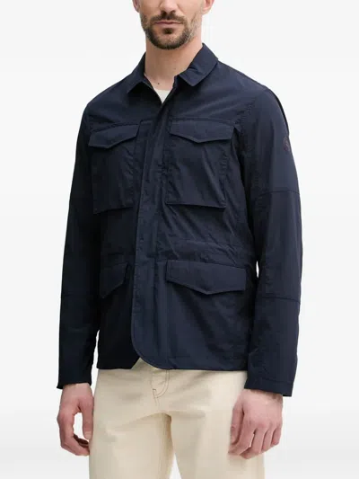 Save The Duck Jago Flap-pocket Zip-up Jacket In Blue