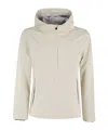 Save The Duck Jari Logo Patch Hooded Jacket In White