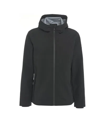 Save The Duck Jari Logo Patch Hooded Jacket In Black