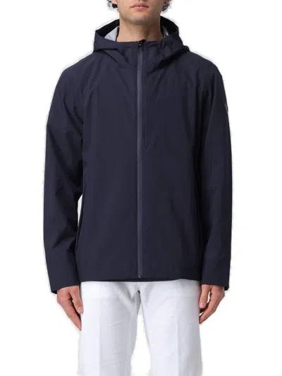 Save The Duck Jari Logo Patch Hooded Jacket In Navy