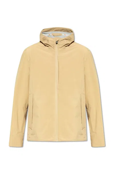 Save The Duck Jari Logo Patch Hooded Jacket In Yellow