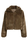 Save The Duck Jeon Water Repellent Reversible Faux Fur Jacket In Brown