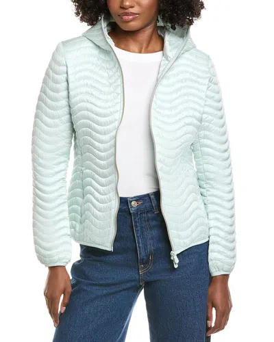 Save The Duck Jinnie Short Wave Quilt Jacket In Blue
