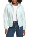 Save The Duck Jinnie Short Wave Quilt Jacket In Blue