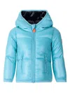 Save The Duck Jody Hooded Puffer Jacket In Blue