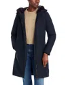 Save The Duck High-collar Hooded Coat In Black