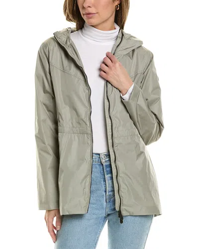 Save The Duck Juno Long Rain Jacket In Grey