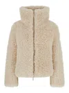 Save The Duck Kennie Water Repellent Faux Shearling Jacket In Beige