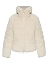 Save The Duck Kennie Shearling Down Jacket Clothing In Neutral