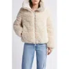 Save The Duck Kennie Water Repellent Faux Shearling Jacket In Shore Beige