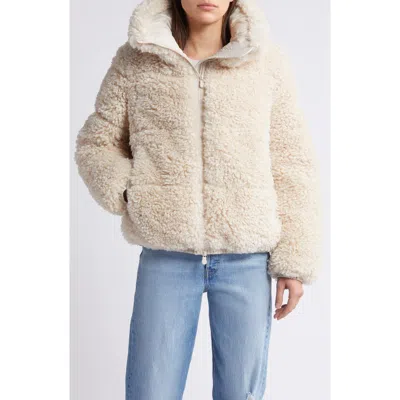 Save The Duck Kennie Insulated Faux Shearling Jacket In Neutrals