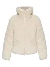 Save The Duck Kennie Shearling Down Jacket Clothing In Neutral