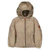 Save The Duck Kids Acey Hooded Jacket In Beige