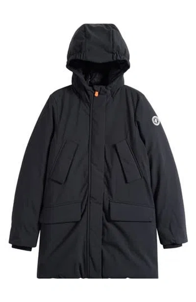 Save The Duck Kids' Ally Hooded Parka Jacket In Black