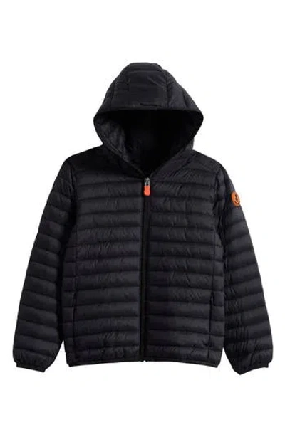 Save The Duck Kids' Ana Quilted Hooded Puffer Jacket In Black