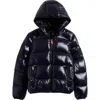 Save The Duck Kids' Artie Water Resistant Quilted Puffer Jacket In Black
