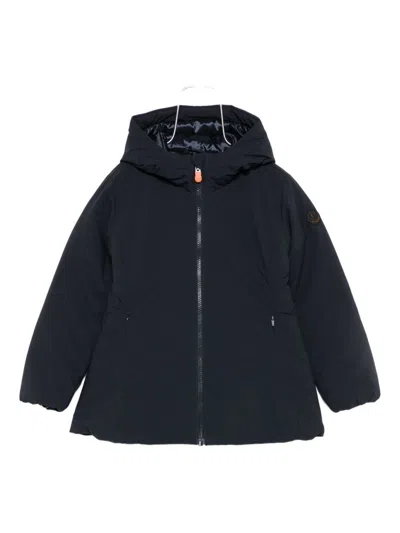 SAVE THE DUCK SAVE THE DUCK KIDS BLUE PADDED JACKET WITH HOOD