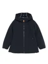 Save The Duck Hooded Padded Coat In Blue