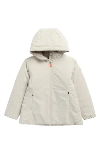 Save The Duck Kids' Cassie Hooded Jacket In Rainy Beige