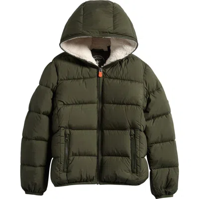 Save The Duck Kids' Chaz Puffer Jacket In Green