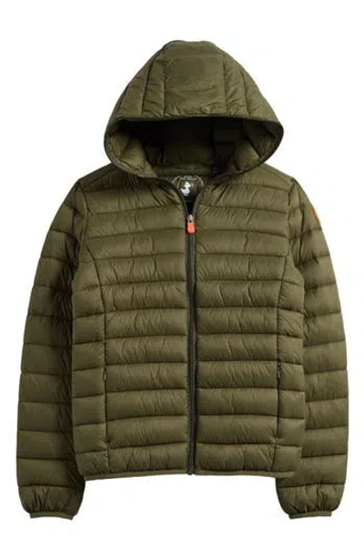 SAVE THE DUCK SAVE THE DUCK KIDS' DONY HOODED NYLON PUFFER JACKET