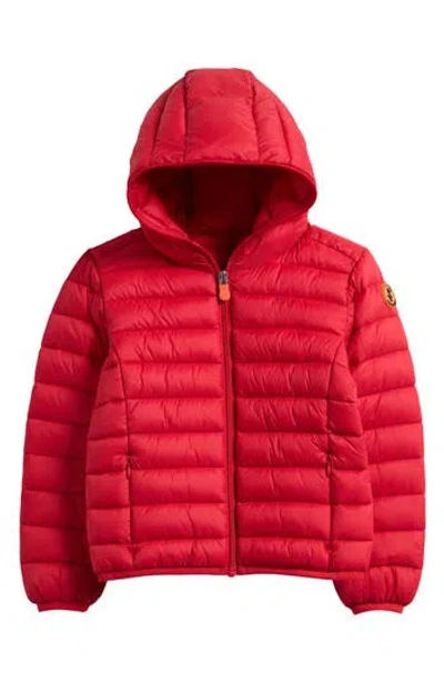 SAVE THE DUCK SAVE THE DUCK KIDS' DONY HOODED NYLON PUFFER JACKET