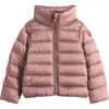 Save The Duck Kids' Evie Channel Quilted Puffer Jacket In Pink