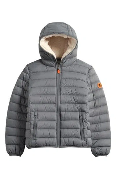 SAVE THE DUCK SAVE THE DUCK KIDS' FINNEGAN HOODED PUFFER JACKET