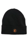Save The Duck Kids' Logo-patch Beanie In Black