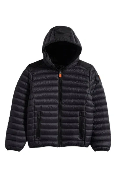 Save The Duck Kids' Flip Recycled Nylon Puffer Jacket In Black