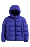 Save The Duck Kids' Foster Hooded Puffer Jacket In Blue