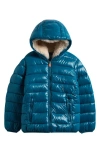 Save The Duck Kids' Gavin Hooded Puffer Jacket In Blue