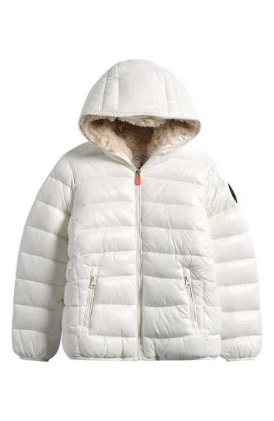 Save The Duck Kids' Gavin Hooded Puffer Jacket In White
