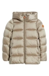 Save The Duck Kids' Gracie Quilted Puffer Jacket In Pearl Grey
