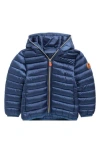 Save The Duck Kids' Iris Hooded Puffer Jacket In Blue