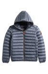 Save The Duck Kids' Iris Shiny Puffer Jacket In Blue