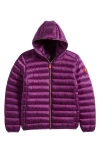 Save The Duck Kids' Iris Shiny Puffer Jacket In Purple