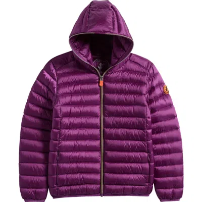 Save The Duck Kids' Iris Shiny Puffer Jacket In Purple