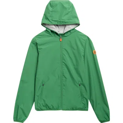 Save The Duck Kids' Jules Hooded Jacket In Green