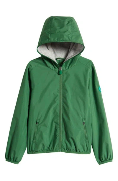 Save The Duck Kids' Jules Wind & Water Repellent Recycled Polyester Jacket In Rainforest Green