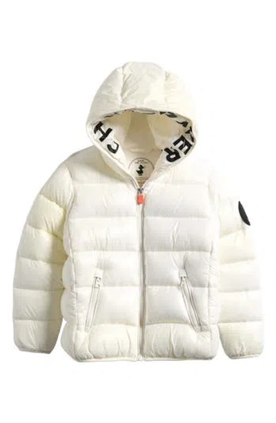 Save The Duck Kids' Kate Hooded Puffer Jacket In White