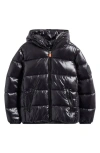 Save The Duck Kids' Kate Water Repellent Puffer Jacket In Black